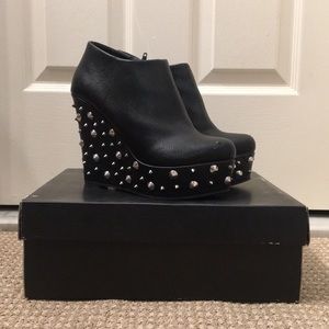 Studded Wedge Booties